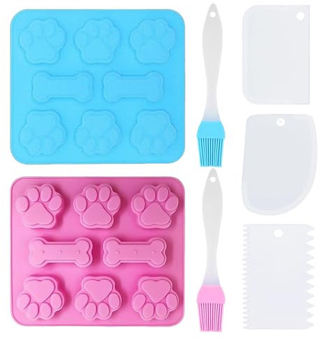 2 Moldes De Silicona Con 3 Raspadores Y 2 Cepillos Para Hornear, Accesorios Para Hornear, Suministros De Cocina, Moldes Para Chocolate