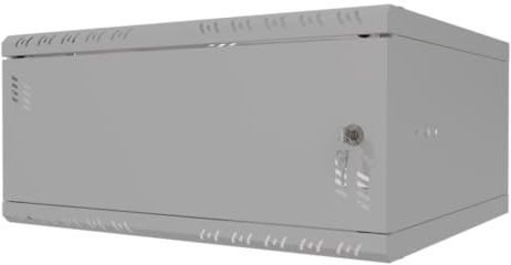 STALFLEX Armoire Réseau 19 Pouces - Baie Informatique 4U - Baie de Brassage pour Montage Mural - Capacité de Charge 40 kg - Profondeur 450 mm - Armoire Informatique - Gris