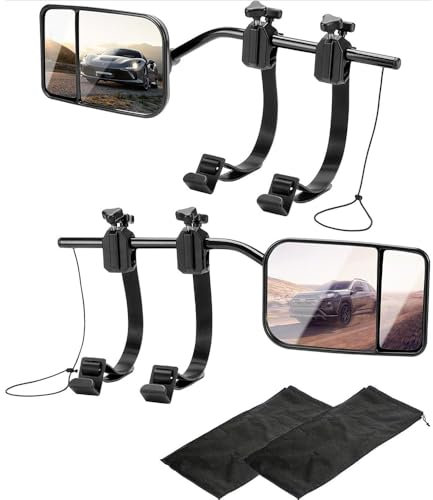 Wohnwagen Spiegel Auto,Spiegelverlängerung Wohnwagen,Spiegel Für Wohnwagen Universal 2 Stück,Einstellbar Und Drehbar,Multi-Winkel,Erweitertes Sichtfeld,Für SUV,Wohnmobile,Lastwagen,Wohnwagen usw