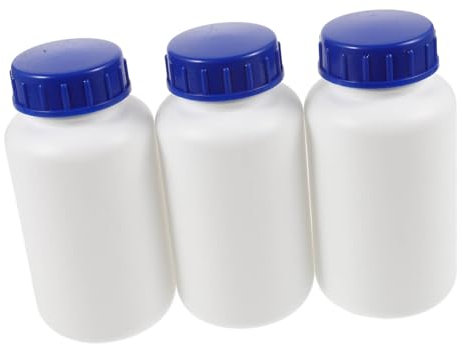 NAMOARLY 3stücke Dosierflasche Flüssigkeitsflasche Mit Verschluss Leere Reagenzflasche Große Laborprobe Chemikalienflasche Reagenzbehälter