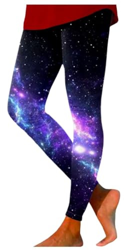 Galaxy Leggings da donna Galaxy Costume Space Leggings Colorati Pianeti Costume Stretti Leggins Sportivi Costume Lunghi Batik Pantaloni da Yoga con Vita Alta Galaxy Costume Yoga Leggings Render, Nero,