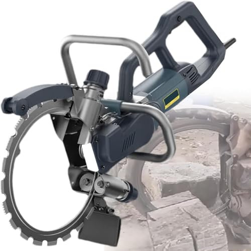 Sierra Circular Eléctrica para Hormigón,máquina cortadora pared de hormigón de mano de 8800 W,profundidad de corte de 270 mm, máquina cortadora de ranuras pared con protección contra fugas