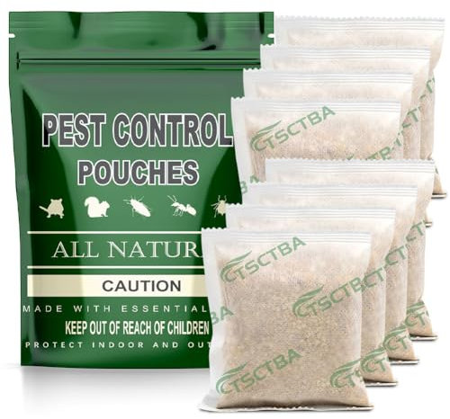 Pests Control Pouches, Rodent Deterrent,Keep Mouse Away,Rodent Repellent Indoor,Ultrasonic Mouse Repellent, Repel Spider, Cockroaches,Ant-8P