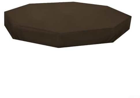 Heavy Duty Oxford Fabric Octagon Sandbox Cover 84L x 78W x 9H with Drawstring Closure for Children's Outdoor Play Area(coffee)