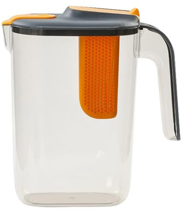 Fruit Infuser Water Pitcher, 2600ml Large Steeper, 8.27x4.13x8.66 inches Heat Resistant Jug for Hot Cold Liquid, Flavor-Infused Beverages, Iced Tea, Refreshing Drink Dispenser
