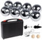 Boule Kugeln,Boule Set mit 8 Metall-Kugeln mit Zielkugel & Abstandsmesser, Boccia-Set in Box,Petanque für Outdoor &Strand Spielzeug Stil A