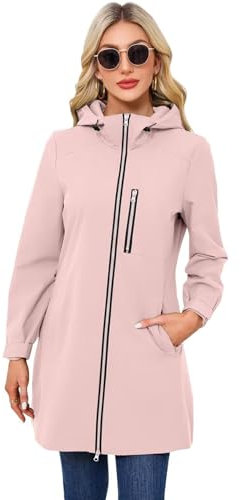 chiguomaoyi Summer Jackets for Women Lightweight Raincoat Hooded Ladies Outdoor Waterproof Softshell Jacket Coat