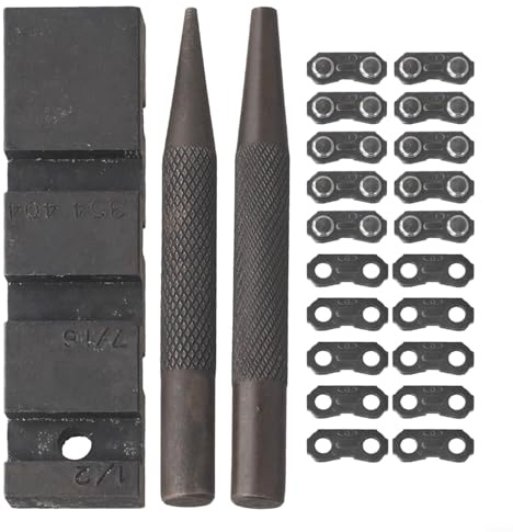MeevrgR Kit de herramientas para romper cadena y remachar de motosierra de bolsillo, construcción de acero al carbono para cadenas de paso de 1/10.2 cm, 3/20.3 cm LP, .825.5 cm, 3/20.3 cm y 0.1,026.2