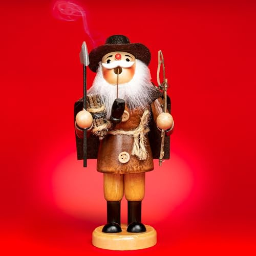SIKORA Räuchermännchen aus Holz Weihnachtsfigur Deko Räucherfigur - RM-N-19, Farbe/Modell:Holzfäller - Natur, Höhe in cm:Höhe ca. 19 cm