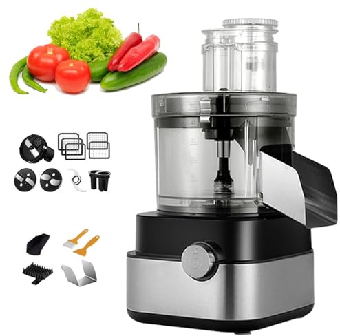 VzxCrue Grand Hachoir à LéGumes éLectrique 5 L, 5 en 1, avec 5 Lames en Acier Inoxydable,RâPe à LéGumes Professionnelle Multifonction pour LéGumes Et Fruits Specification3