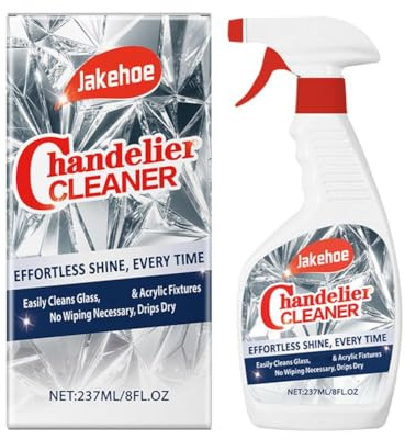 Chandelier Cleaner Drip Dry Spray No Wipe – Crystal Chandelier Dust Remover, Streak-Free Multi-Surface Glass Cleaner for Hard-to-Reach Areas (1 Pcs)