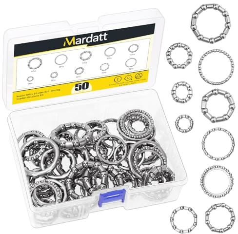 Mardatt Fahrrad-Kugellager-Set, Fahrrad-Kugellager-Headset-Halterung, Kurbel, Käfigrad, 4 mm bis 8 mm, für Mountain/Rennrad-Reparatur, 50 Stück