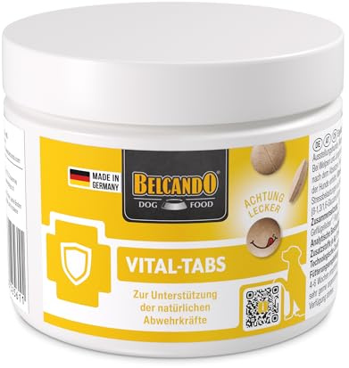BELCANDO Vital-Tabs | 270 g | 100 Tabs | Ergänzungsfuttermittel für Hunde | Mit Bierhefe & Vitamin C