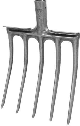 PAMINGONO Horquilla de Acero para Jardinería 5 Dientes Resistentes, Herramienta Manual para Aflojar y Airear Suelo en Cultivos y Jardines, Accesorio Agrícola Versátil para Trabajo