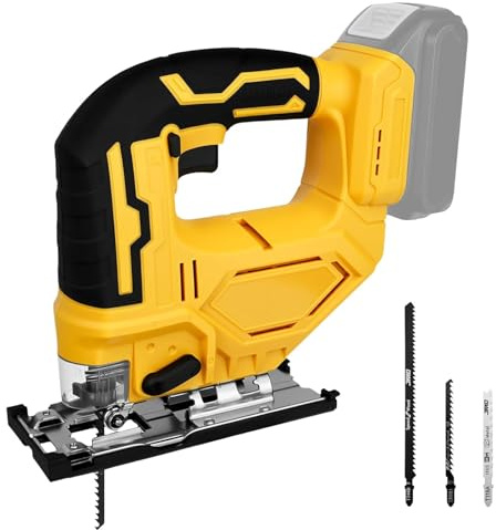 Cordless Jig saw, Brushless Jigsaw Tool Compatible with Dewalt 20V Battery with LED Work Light, 0°- 45° Bevel Cuts for 3 Orbital Settings (Battery not Included)