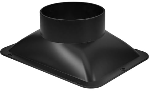 WATIIFUFU Duct Connector Square Flange for Range Hood Ventilation, Reliable Plastic Air Interface with Square Bottom Design, Versatile Use for Homes and Offices, 1pcs