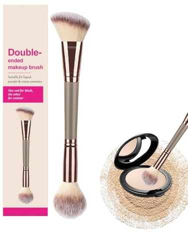 Dubbelsidig Makeupborste - Dubbeländad makeupborste för blending | Concealerborste | För Flytande Puderkräm