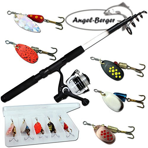 Angel Berger Spinset komplett Angelset Raubfisch mit Kunstködersortiment
