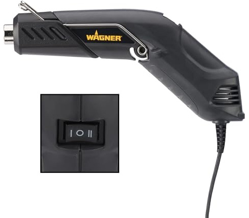 Wagner Spraytech 0503038 HT400 Heat Gun, Dual Temperature Hot Air Tool 680 and 450 Degrees, Shrink Tubing, Embossing, Craft Projects, Sticker Removal Heat Gun