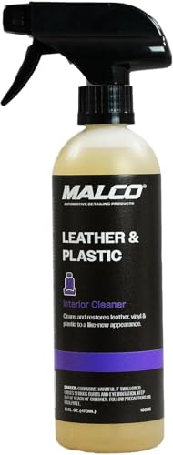 Malco Leather & Plastic Cleaner for Automotive Interior Surfaces, 16 Oz.