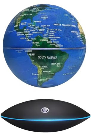 Dracarys Magnetisch Levitation Globus mit LED Beleuchtung - Anti-Schwerkraft Schweben Weltkarte Rotierende Erde für Home Office Klassenzimmer Dekoration, Bildungsgeschenk und Geburtstage Jubiläume