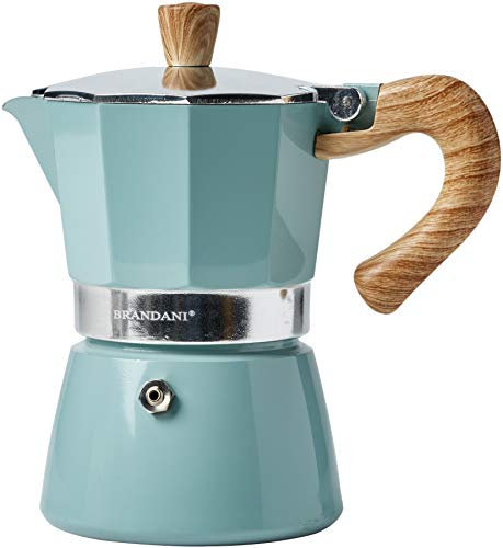 Brandani 53990 Naturalexpress 3 Cup Coffee pot Tiffany in alluminio, blu