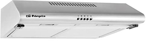 Orbegozo ST 07260 D IN - Campana extractora standard 60 cm, 2 motores de 60 W, 3 niveles de potencia, 2 filtros de aluminio desmontables, extracción 347,4 m3/h, iluminación LED