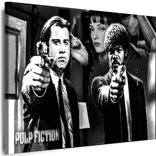 Myartstyle - Bilder Pulp Fiction 70 x 50 cm Leinwandbilder Xxl - 1 Teilige Wandbilder Film Popular Movies Kunstdrucke w-P-2020-001