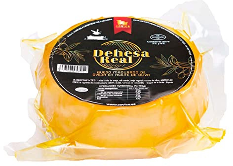 Queso Dehesa Real de la Serena en Aceite, Extremeño con Leche de Oveja, Peso entre 650-800 g aprox.