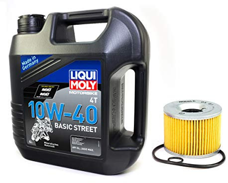 Motoröl Set mineralisch 10W40 4 Liter + Ölfilter OX61D für H o n d a Kawasa ki Yamaha CB CBX GL EL EX GPX GPZ GT GTR Z ZL ZR ZR-7 ZRX ZX-10 ZXR ZZR