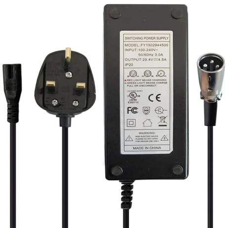 aunstarwei 29.4V 4.5A/ 24V 4.5A Battery Charger for EA1065, S150 180 X-CEL, Jazzy 1107 614HD Smart Automatic with 3-Pin XLR Connector