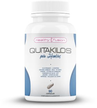 Healthy Fusion QUITA KILOS | Potente adelgazante para hombres | Quemagrasas, reductor del apetito y estimulante del metabolismo | Redefine tu silueta | Mejora tus entrenamientos físicos | 60 u