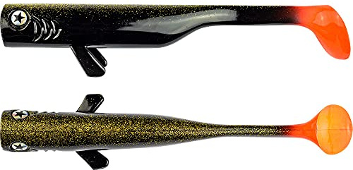 LMAB Drunk Bait 8, 12, 16 & 20 cm - Gummifisch Angelköder - Gummiköder für: Zander, Barsch & Hecht - Zanderköder Barschköder Hechtköder (16 cm, Espresso Eddie)