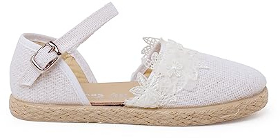 Pisamonas Ceremony Lace Espadriller Size 31 Color Vit