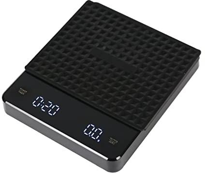 Kaffeewaage Mit Timer, Küchenwaage Digital 0,1g Hochpräzise, Küchenwaage Usb Aufladbar, Espresso Waage Mit Pad, Led Haushaltswaage Digital Für Die Küche - Barista Waage Schwarz (A)