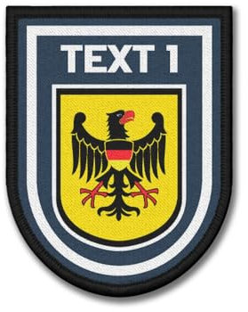 Copytec Patch Abzeichen Personalisiert Wunschtext Adler Bundesadler Deutschland #39756