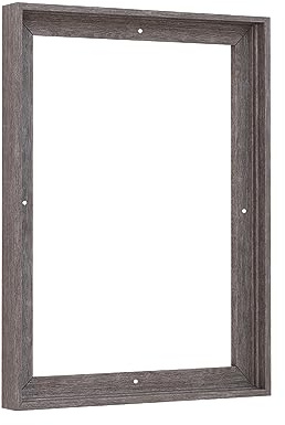 Pixy Canvas Floater Frame 5x7 for 3/4 (0.75) inch Deep Canvas Paintings/Canvas Prints/Wood Canvas Panels/Wall Art/Wall Decor/Home Decor/Artwork (Rustic Gray, 5 x 7 inch, Portrait)