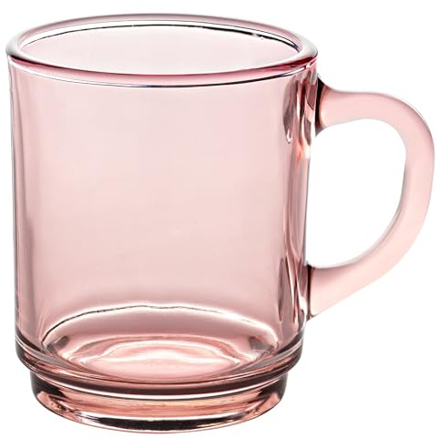 Duralex® - Set mit 6 Tassen aus Hartglas, Rosa, 26 cl – Kollektion Versailles, sehr robust und stapelbar