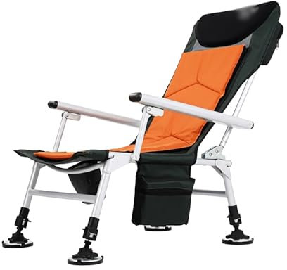 ZURBAQD Angelstuhl Klappstuhl Outdoor Campingmöbel mit Hebebeinen Abnehmbares Kissen Angeln Strand Lounge Stuhl Outdoor Klappstuhl Warm as Ever
