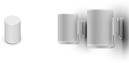 Sonos Era 100. Eine Ikone, neu gemastert. Akustik der nächsten Generation Bluetooth®. (Weiß) & Flexson Wandhalterung ERA100 - Weiß (Paar)