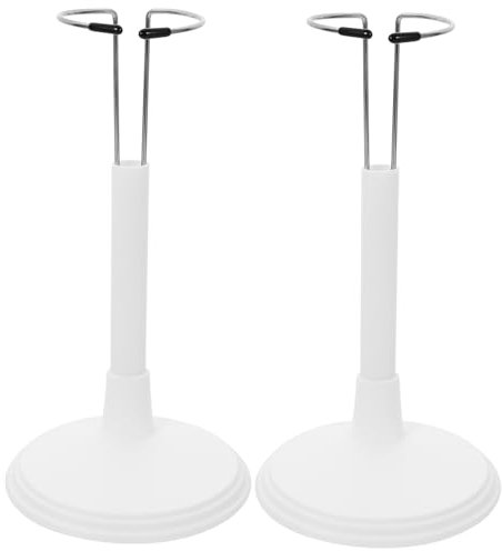 GARVALON 8pcs Creative Doll Stand Display Rack White Portable Storage for Dolls Space-saving Design for Home and Store Use Made of Sturdy Material