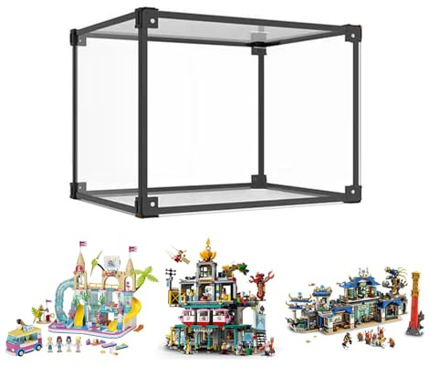 Vitrine Schaukasten für Lego 41430 80036 80049,Groß Acryl Transparente Staubdichte Display Case Box,50x30x40.5cm Thekenbox mit Tür für Modelle Figuren