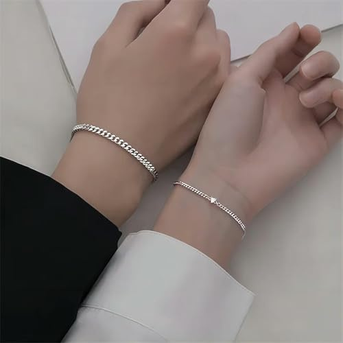GWSGSFAS 2 st enkla metallkärleksknut pararmband set för unisex kvinnor män mode armband minimalistiska armsmycken 3