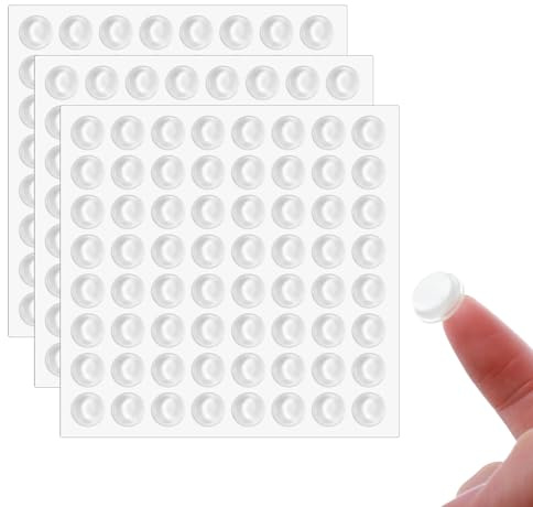 Lnngub 200 Stück Transparente Silikon Gummipuffer, 12,7 x 3,5 mm Zylindrischer Gummipuffer, Rutschfest, Gummifüße, Selbstklebend, Elastikpuffer für Türen, Schränke, Schubladen, Tische