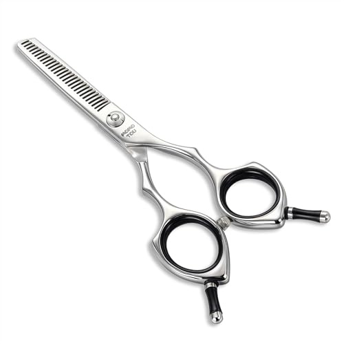 Momotou Dog Grooming Scissors 5 inch Small Thinning Scissors Super Light Professional 440C Stainless Steel Pet Shears for Trimming Face and Paws Nose Ear Easy Use.