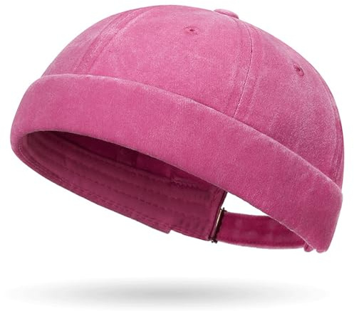 Cotone Cappellino da Portuale Uomo Retro Docker-cap Berretto Docker da Motociclista Cappello Senza Retro Cotone Docker Hat Cappello Senza Visiera Berretto da Portuale Uomo Donna