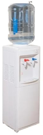 TIEOAXFT Dispensador Enfriador de Agua fría y Caliente - Dispensador de Agua Independiente de Carga Superior con gabinete de Almacenamiento, Blanco