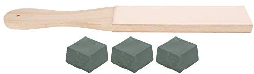 Paleta de cuero, pulido espía de 2 barras con paleta, herramientas de molienda de kit de madera