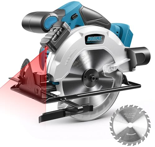 Batteridriven cirkelsåg handcirkelsåg 165 mm för maki-ta 18 V, 4 500 rpm, arbetsljus