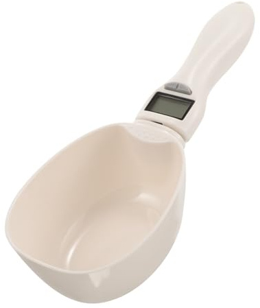 VERDANVERSE Cuillère de Pesée Numérique pour Aliments Animaux Balance Électronique Portable avec Manche Détachable Cuillère Mesure pour Nourriture Chien et Chat et Facile à Précision pour